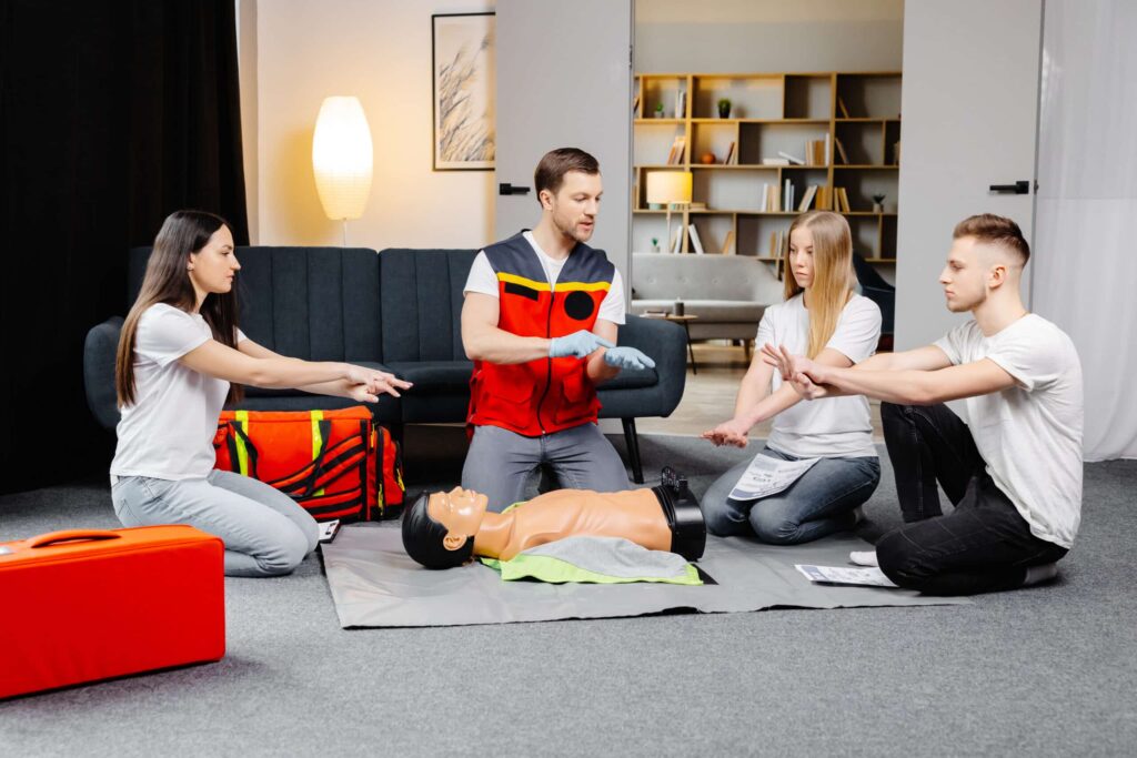 CPR training in a person's home