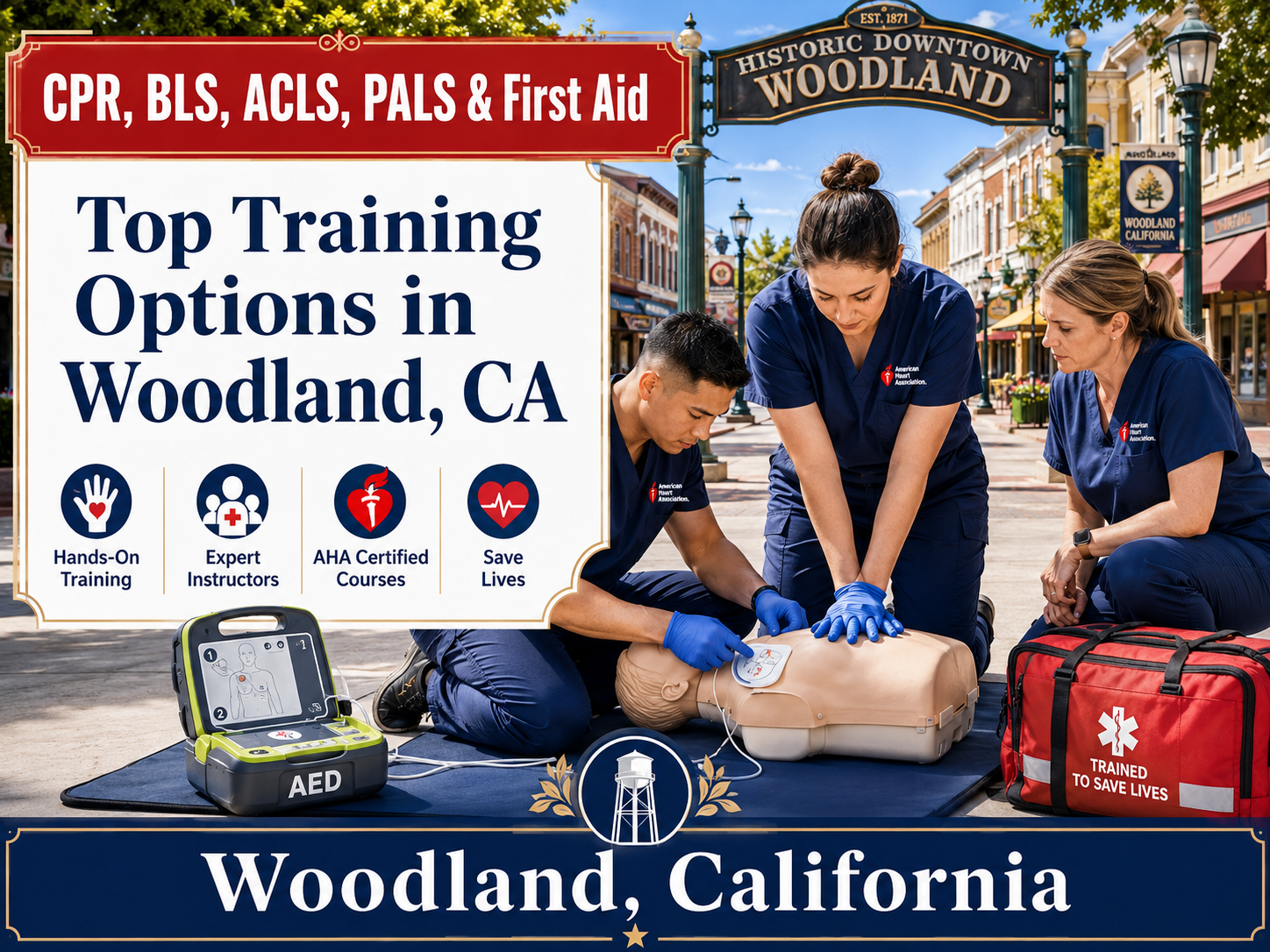 Top 5 Places To Find American Heart Association BLS, ACLS, PALS, CPR, and First-aid Certification Courses in Woodland, CA